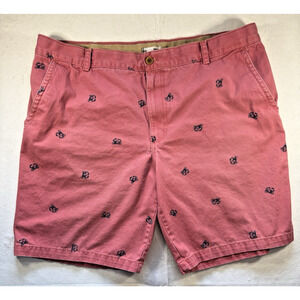 Izod Saltwater shorts mens 42 washed red chino crabs vacation beach casual EUC